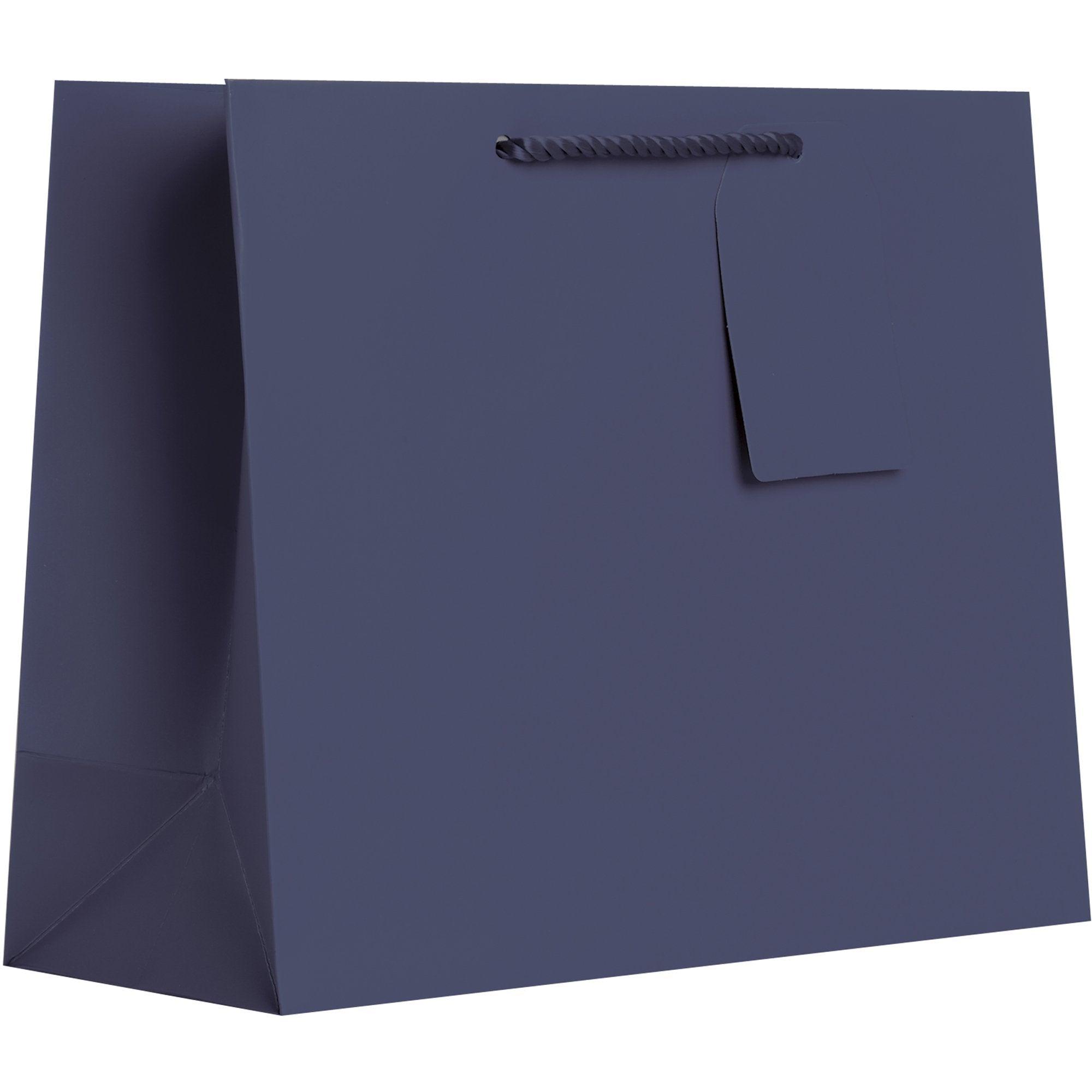 Heavyweight Solid Color Large Gift Bags, Matte Navy Blue by Present Paper - Vysn