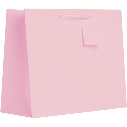 Heavyweight Solid Color Large Gift Bags, Matte Pastel Pink by Present Paper - Vysn