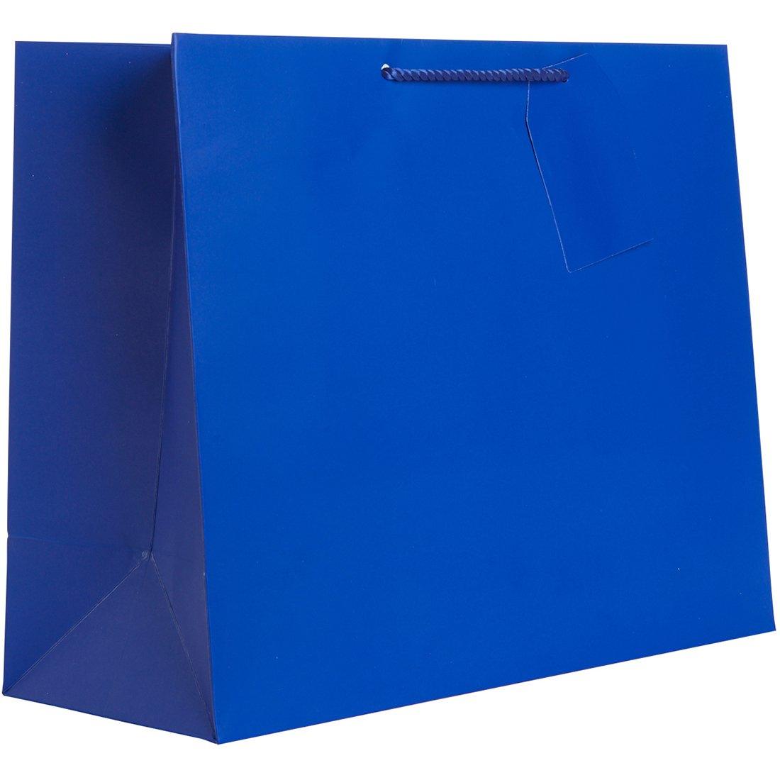 Heavyweight Solid Color Large Jumbo Gift Bags, Matte Royal Blue by Present Paper - Vysn