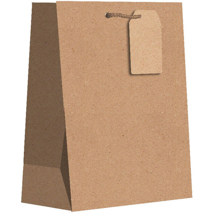Heavyweight Solid Color Medium Gift Bags, Kraft by Present Paper - Vysn
