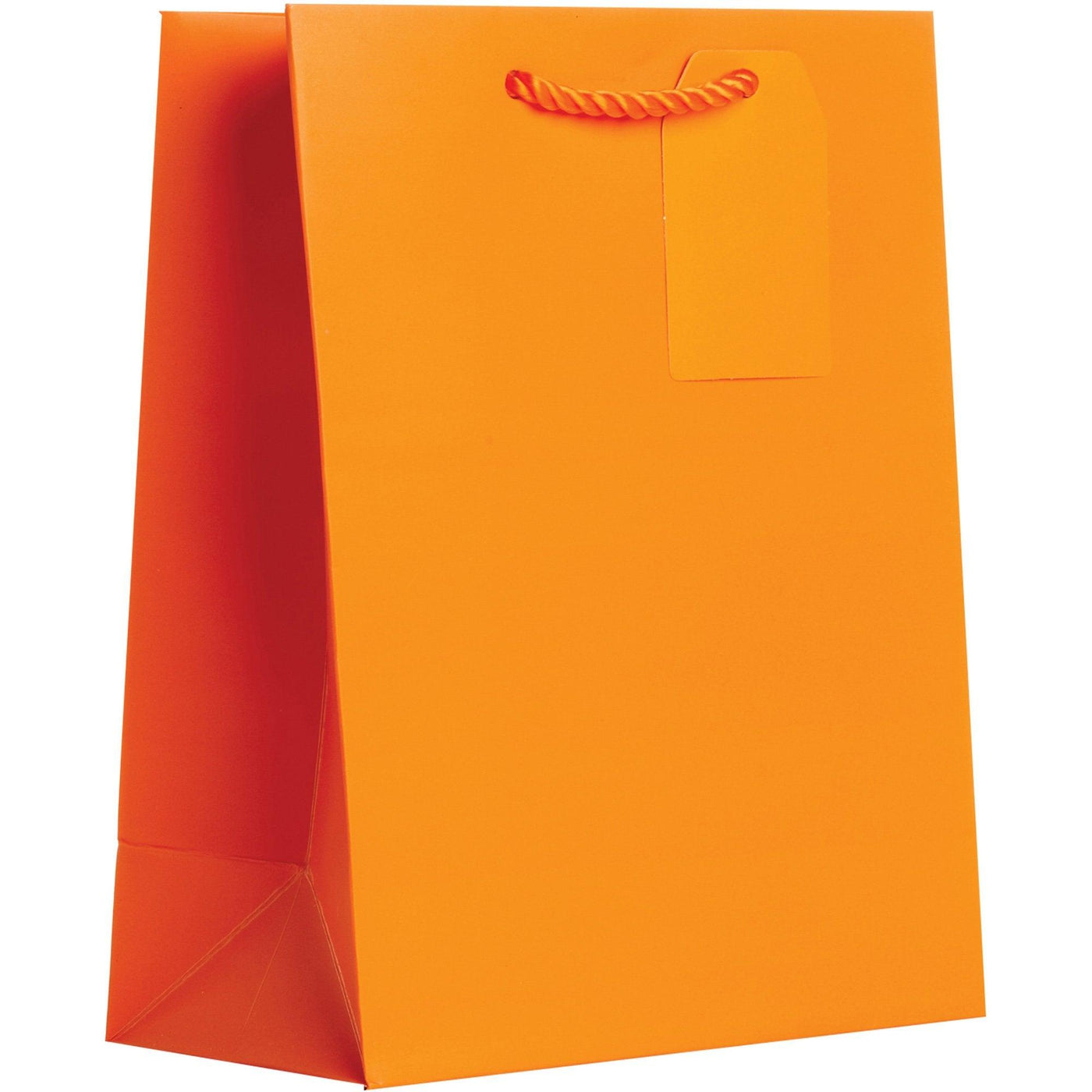 Heavyweight Solid Color Medium Gift Bags, Matte Orange by Present Paper - Vysn