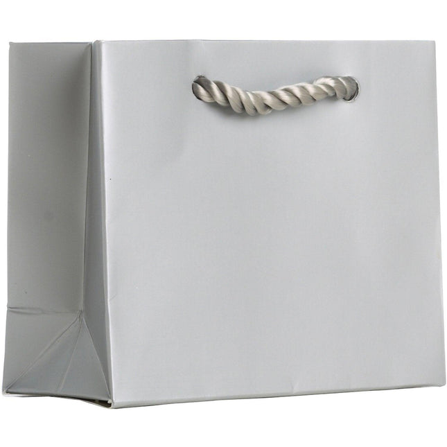 Heavyweight Solid Color Tiny Gift Bags, Matte Metallic Silver by Present Paper - Vysn