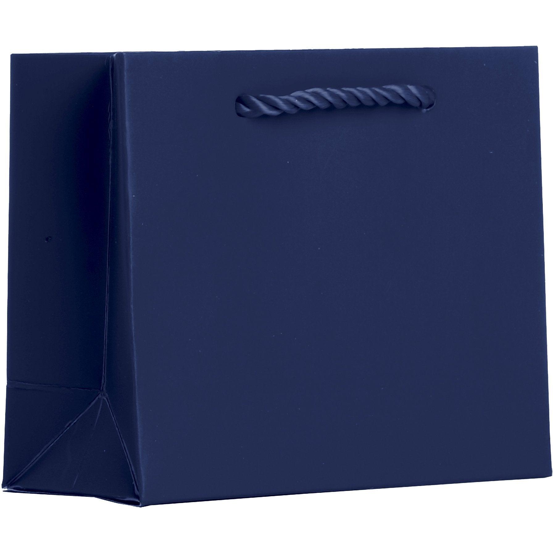 Heavyweight Solid Color Tiny Gift Bags, Matte Navy Blue by Present Paper - Vysn