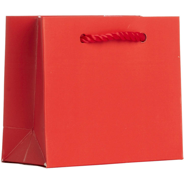 Heavyweight Solid Color Tiny Gift Bags, Matte Red by Present Paper - Vysn