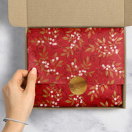 Holiday Floral 20" x 30" Christmas Gift Tissue Paper by Present Paper - Vysn
