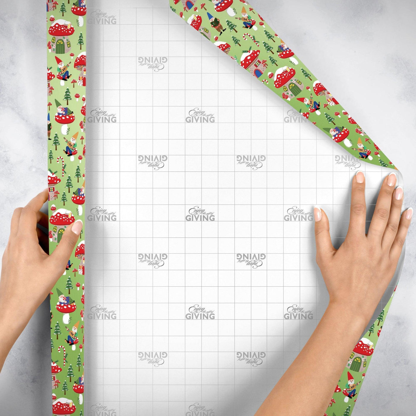 Holiday Gnomes Christmas Gift Wrap by Present Paper - Vysn