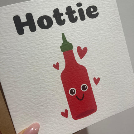 Hottie Valentines Day Funny Humorous Hammered Card & Envelope by WinsterCreations™ Official Store - Vysn