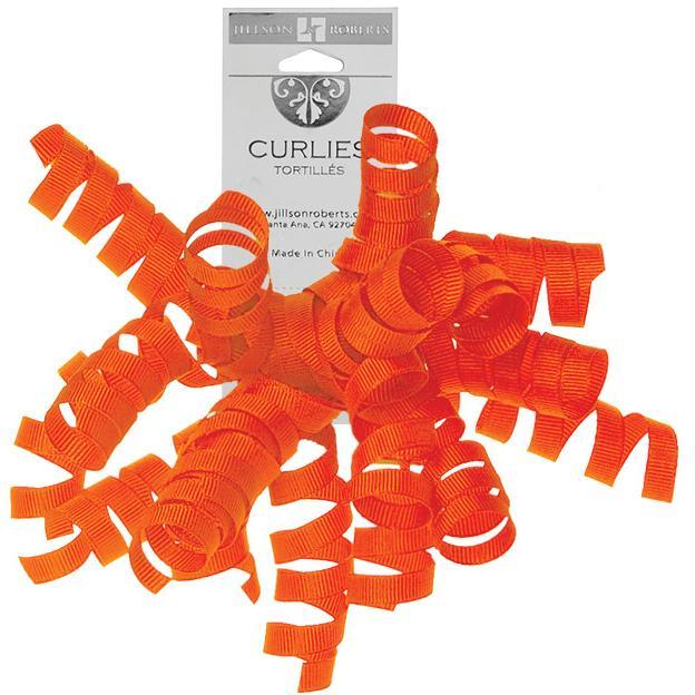 Jillson & Roberts Grosgrain Curlie Gift Bows, Orange by Present Paper - Vysn