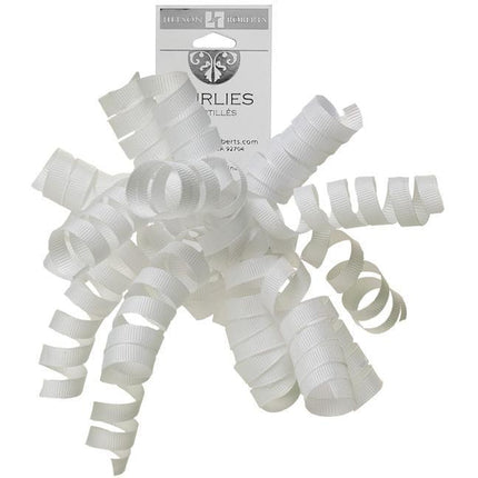 Jillson & Roberts Grosgrain Curlie Gift Bows, White by Present Paper - Vysn