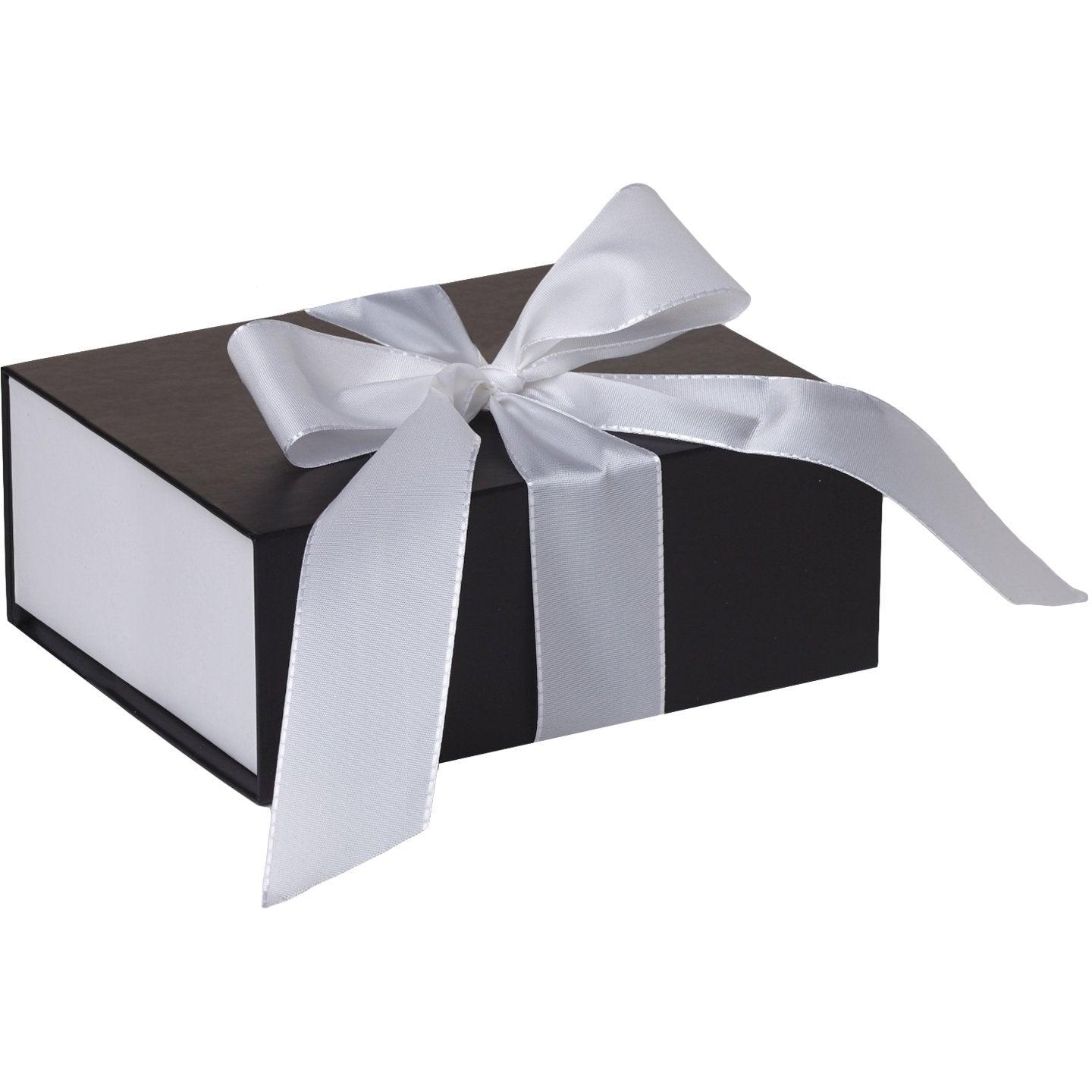 Jillson & Roberts Large Gift Box with Ribbon Tie, Sophisticate Black Matte (12 Pcs) by Present Paper - Vysn