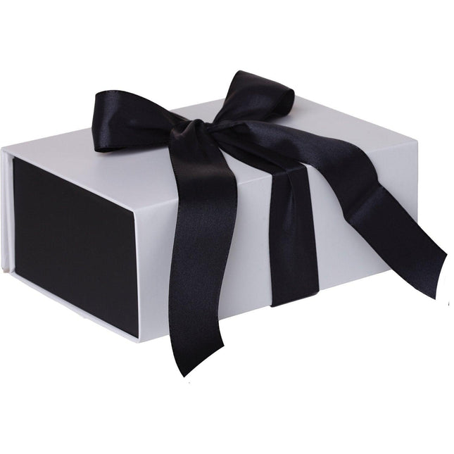 Jillson & Roberts Medium Gift Box with Ribbon Tie, Sophisticate White Matte (12 Pcs) by Present Paper - Vysn