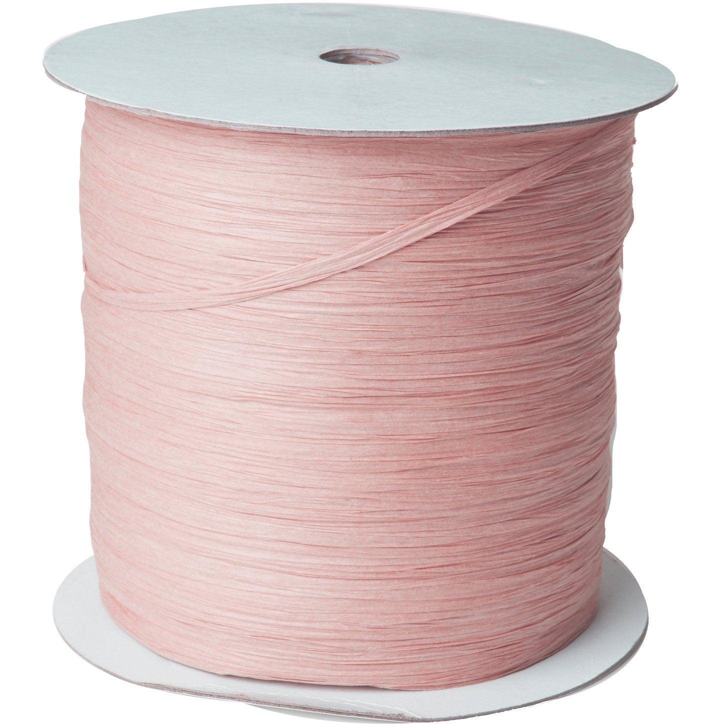 Jillson & Roberts Paper Raffia Ribbon, 1/4" Wide x 1000 Yards, Pastel Pink by Present Paper - Vysn
