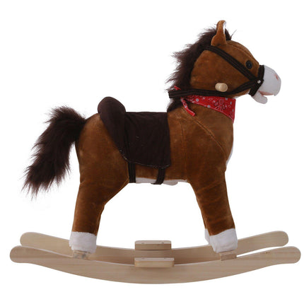 Kids Rocking Plush Horse Ride by Quality Home Distribution - Vysn