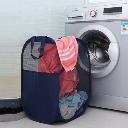 Large Foldable Storage Laundry Hamper Clothes Basket Nylon Laundry Washing Bag by Plugsus Home Furniture - Vysn