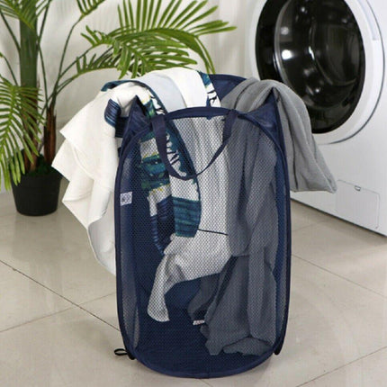 Large Foldable Storage Laundry Hamper Clothes Basket Nylon Laundry Washing Bag by Plugsus Home Furniture - Vysn