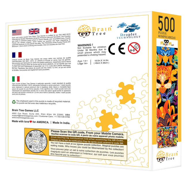 Magic Mask Jigsaw Puzzles 500 Piece by Brain Tree Games - Jigsaw Puzzles - Vysn