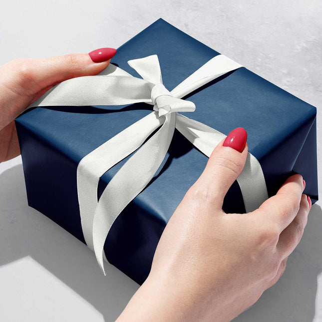 Matte Navy Blue Gift Wrap by Present Paper - Vysn
