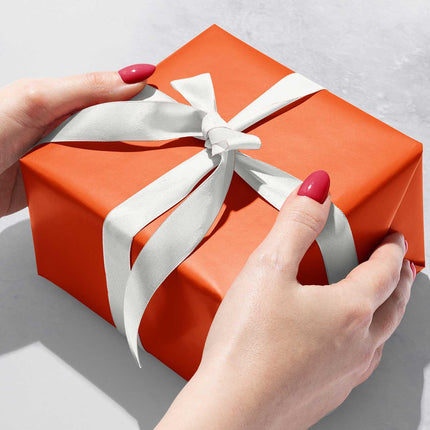 Matte Orange Gift Wrap by Present Paper - Vysn