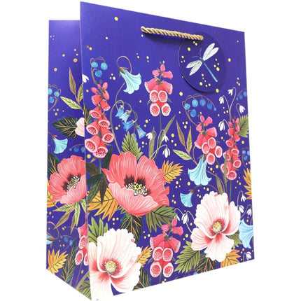 Medium Floral Gift Bags, Blooming with Foil Accents by Present Paper - Vysn