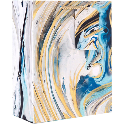 Medium Matte Gift Bags with Foil, Marbleized by Present Paper - Vysn