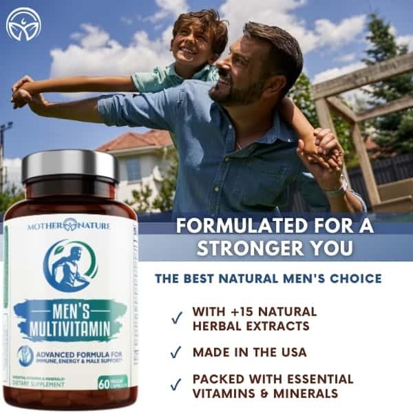 Men's Complete Multivitamin by Mother Nature Organics - Vysn