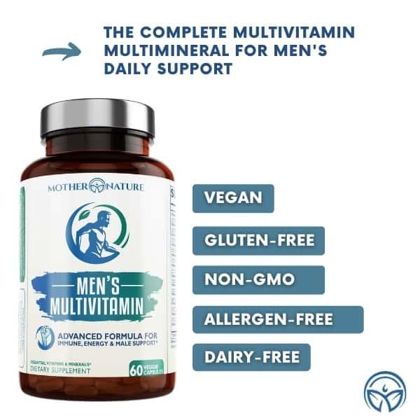 Men's Complete Multivitamin by Mother Nature Organics - Vysn