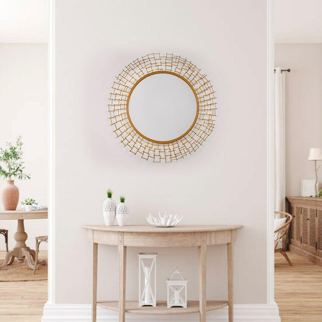 Metal Wall Mirror - Barna Accent Mirror - Wall Decor Mirror by Peterson Housewares & Artwares - Vysn