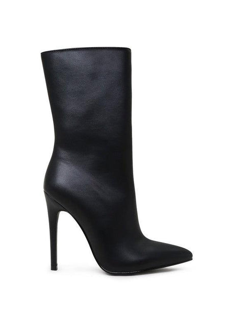 Micah Pointed Stiletto High Ankle Boots by Blak Wardrob - Vysn