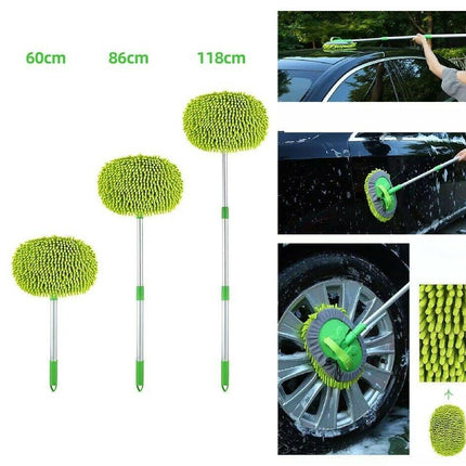 Microfiber Wax Auto Dust Car Wash Mop Cleaning Cleaner Brush Tool Telescoping by Plugsus Home Furniture - Vysn