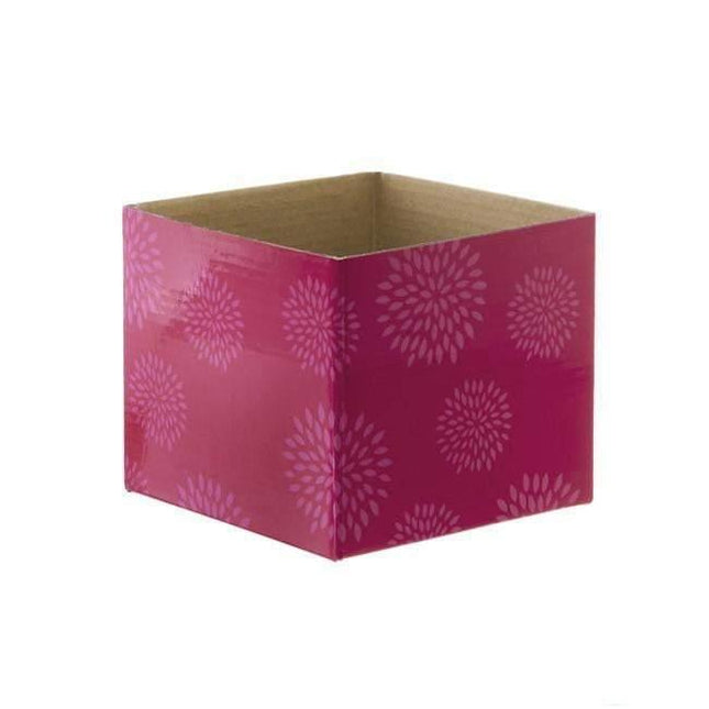 Mini Posy Box Geometric Flowers Hot Pink (13x12cmH) by Tshirt Unlimited - Vysn