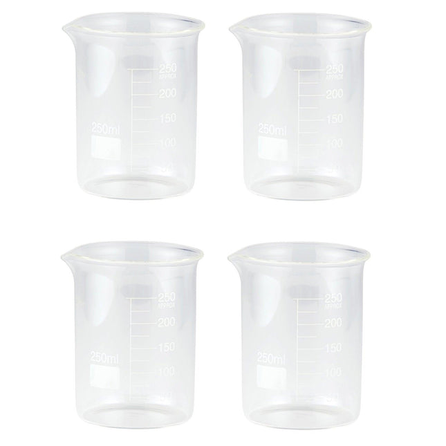 Mixology Beaker Drinking Glasses | Set of 4 | Laboratory Beaker Style Liquor Tumblers by The Bullish Store - Vysn