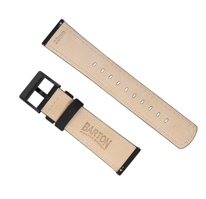 Mobvoi TicWatch | Sailcloth Quick Release | Black by Barton Watch Bands - Vysn