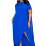 Mock neck back cape dress - Vysn