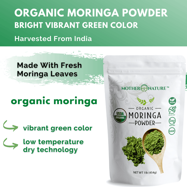 Moringa Powder by Mother Nature Organics - Vysn