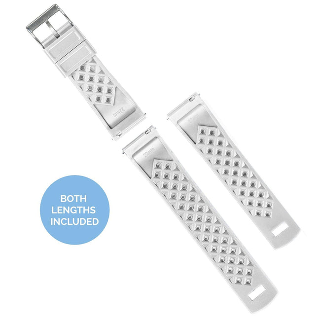 Moto 360 Gen2 | Tropical-Style 2.0 | White by Barton Watch Bands - Vysn