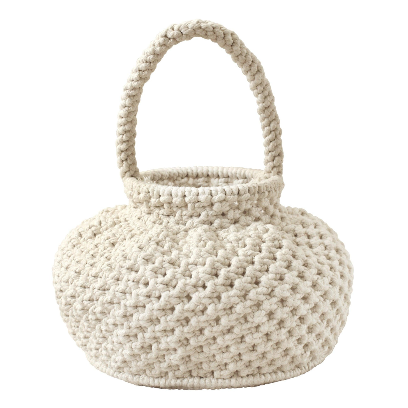 NAGA Macrame Bucket Bag In Off White by BrunnaCo - Vysn