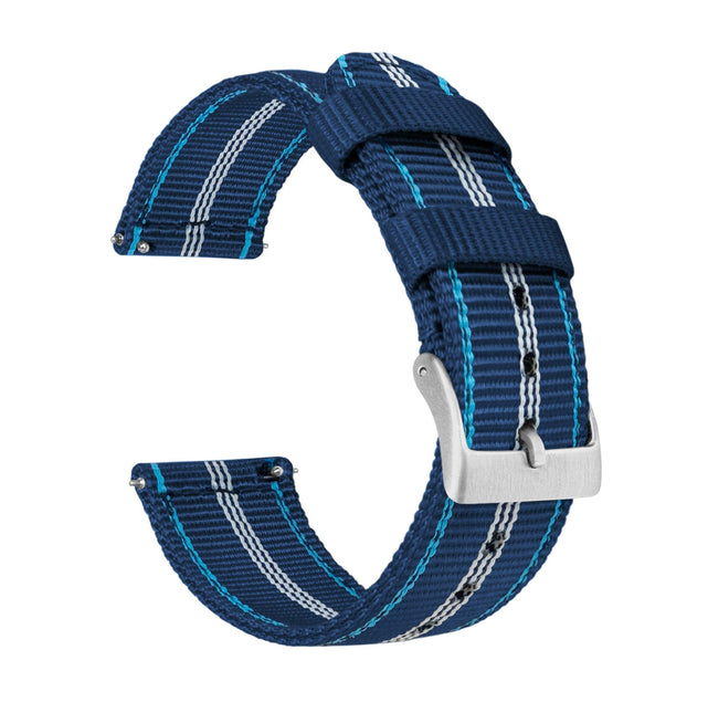 Navy & Aqua Blue | Two-Piece NATO® Style by Barton Watch Bands - Vysn