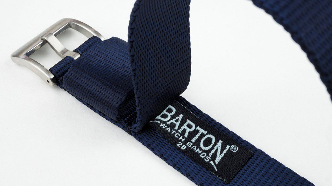 Navy Blue | Elite Nylon NATO® Style by Barton Watch Bands - Vysn