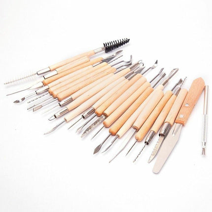 NEW 22PCS Pottery Clay Sculpture Sculpting Carving Modelling Ceramic Hobby Tools by Plugsus Home Furniture - Vysn