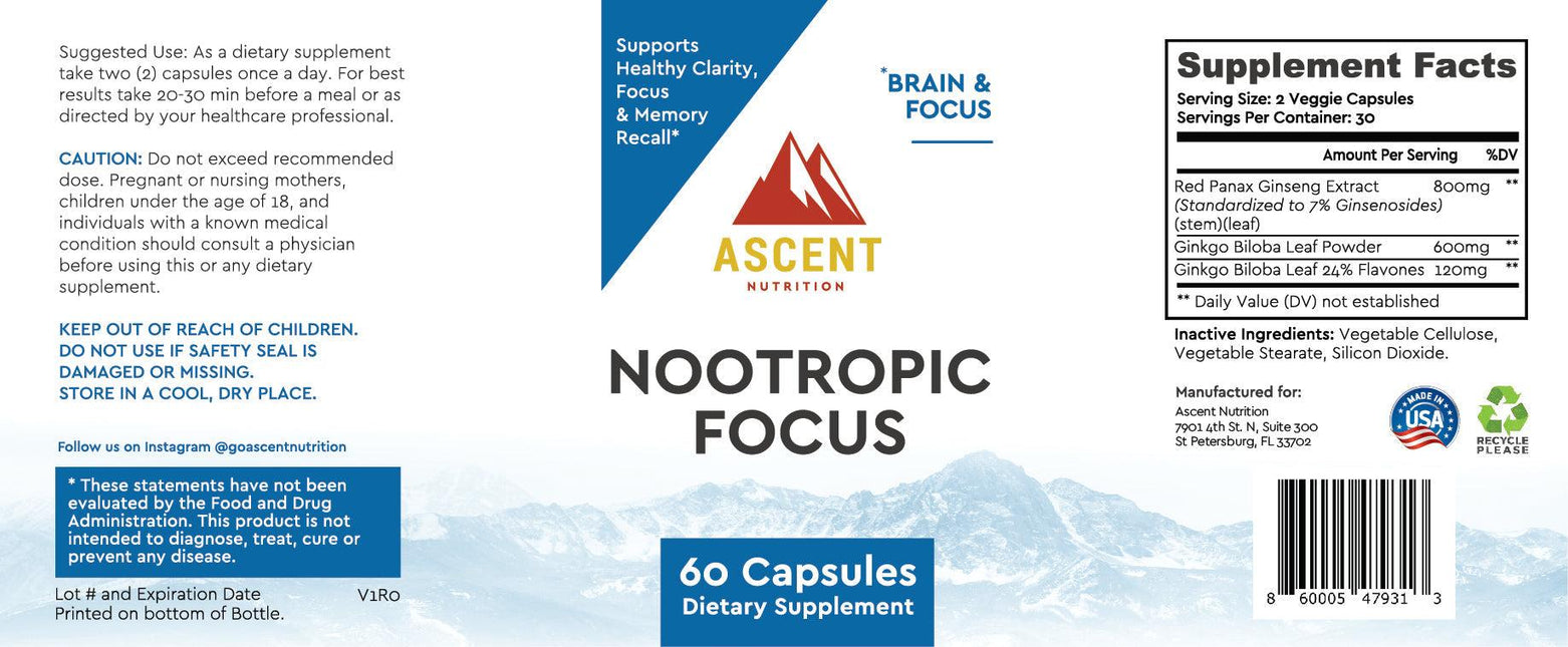 Nootropic Focus by Ascent Nutrition - Vysn