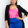 Open Front Notch Solid Jacket - VYSN