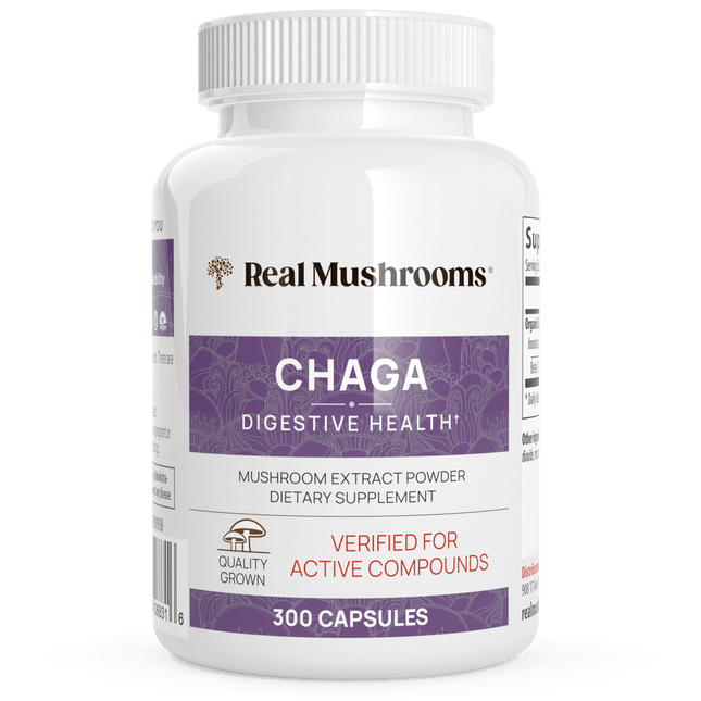 Organic Chaga Extract Capsules by Real Mushrooms - Vysn