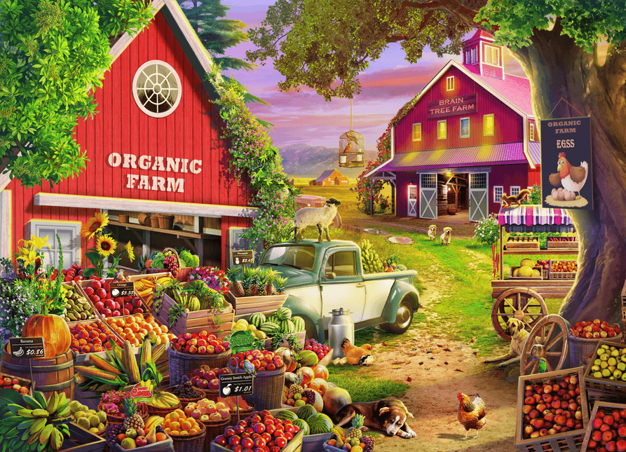 Organic Farm Jigsaw Puzzles 1000 Piece by Brain Tree Games - Jigsaw Puzzles - Vysn