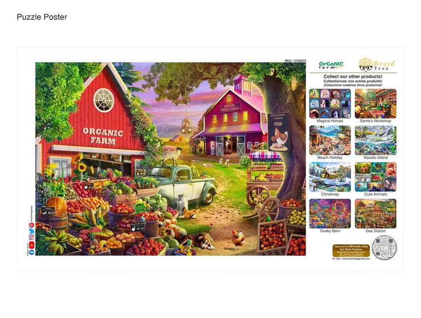 Organic Farm Jigsaw Puzzles 1000 Piece by Brain Tree Games - Jigsaw Puzzles - Vysn