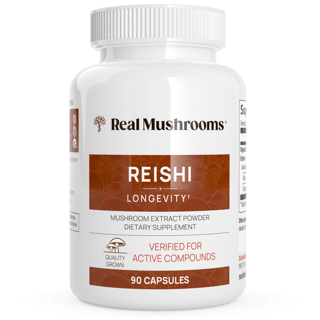 Organic Reishi Mushroom Capsules by Real Mushrooms - Vysn