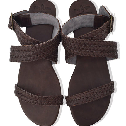 Orra Greek Leather Sandals by ELF - Vysn