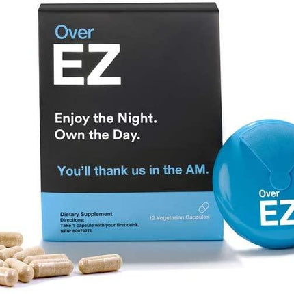 Over EZ Liver Detox Party Recovery Pill – 12 CT, Milk Thistle, Cysteine, DHM by EZ Lifestyle - Vysn