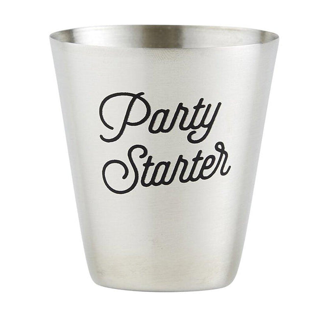 Party Starter Stainless Steel Shot Cups | Set of 4 in Gift Bag by The Bullish Store - Vysn