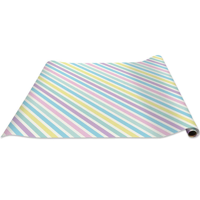 Pastel Stripe Baby Gift Wrap by Present Paper - Vysn