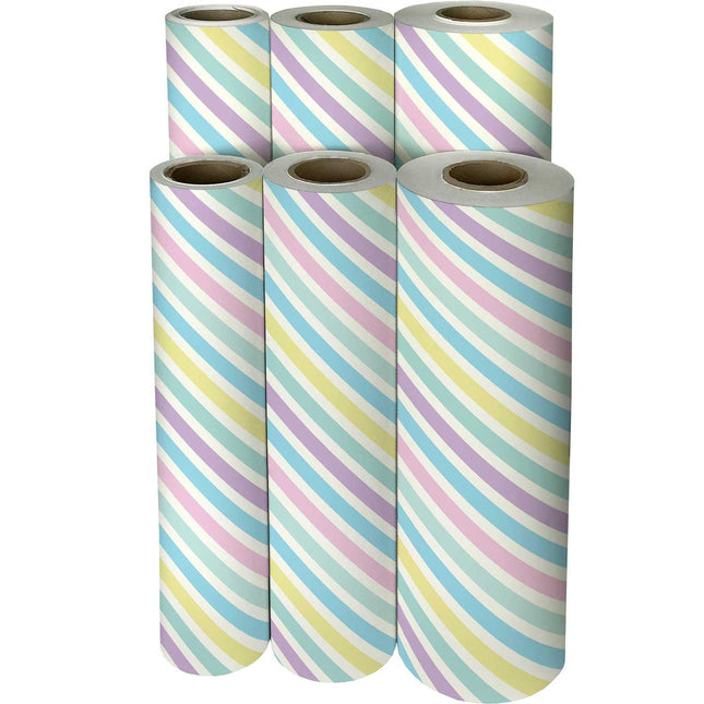 Pastel Stripe Baby Gift Wrap by Present Paper - Vysn